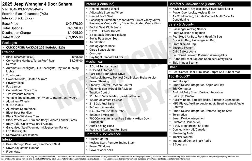 jeep wrangler 4-door 2025 1C4PJXEN9SW546949 image jeep wrangler 4-door 2025 1C4PJXEN9SW546949 image